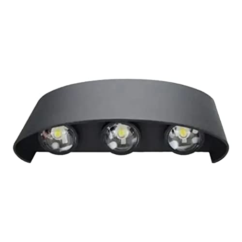 Luci da Parete a LED per Esterno 6 LED Sorgente Luminosa Patch Alluminio Impermeabile Luci per Portico da Giardino 6W AC100 260V Nero