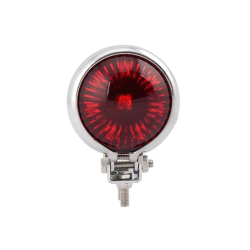 Luz trasera LED para motocicleta repuesto de lámpara de freno y parada cromada