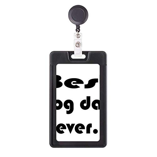Porte-badge rétractable Best Dog Dad Ever cadeau fête des pères
