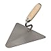 DEWEPRO® Berliner Maurerkelle - Putzkelle - Dreieckskelle mit S-Hals - 220x215mm - Stahlblatt - Berliner Form mit Schwanenhals und Holzgriff/Holzheft