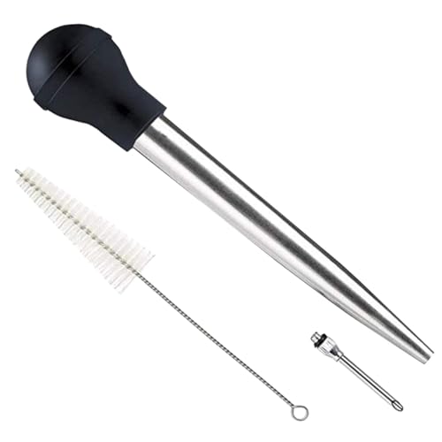 PHENOFICE 1set Meat Injection Tool Professional Turkey Injector for Seasoning Marinade Ergonomic Design Easy to Clean for Bbq Grilling and Cooking Meat