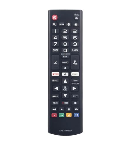 AULCMEET AKB75095304 Mando a Distancia de Repuesto Compatible con LG 4K OLED Smart TV 55UJ634V-ZD 43UJ635V 50UK6550PLD 49LJ5500 49LJ5550 43LJ5500-UA 43LJ550M-UB Sub AKB75095305 AKB75095303