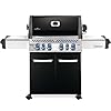 Napoleon p500rsibnk 3 prestige rsib natural gas grill 500 sq in infrared side and rear burner black  urban country home decor