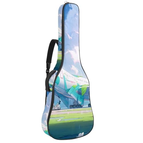 Housse guitare folk acoustique rembourrée imperméable grand étui guitare 41 pouces