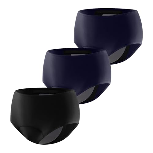 #rémunéré #Amazon<br>Carer Lot de 3 Culottes Incontinence Femme Culottes Menstruelles Flux Abondant Réutilisables avec Coussin Absorbant de 150 ml pour Incontinence Modérée et Usage Nocturne pendant les Règles