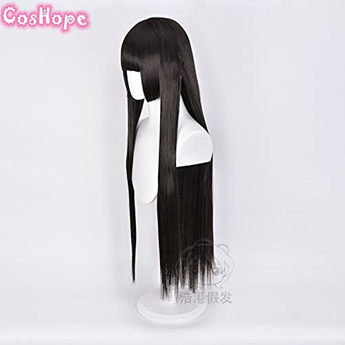 Miniatura 4 de Uearlid Jabami Wig Kakegurui Cosplay Women Long Straight Black Wig Cosplay Anime Cosplay Heat Resistant Synthetic Wigs Coser Wig