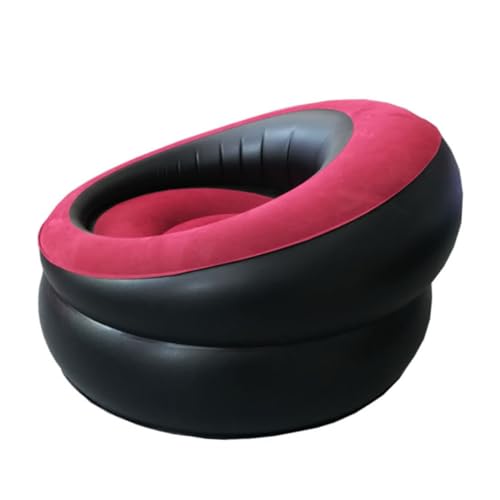 Sofá hinchable portátil dile adiós al suelo duro con este asiento de viaje flocado 2