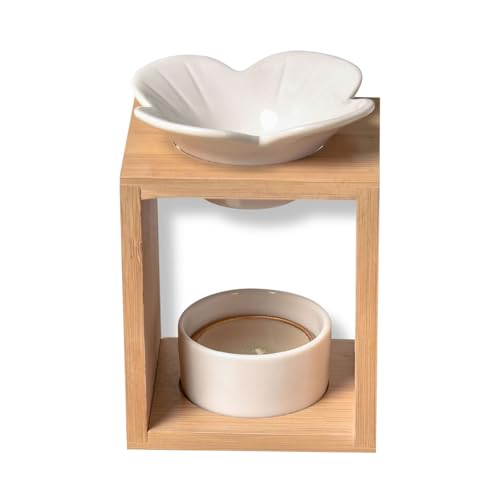 Zen'Aroma – Quema Perfume Naturéa Plumeria – Quemador de aceites Esenciales, Fondants Perfumados, Cuadrado de Cera Perfumados – Difusión por Calor Suave – Aromaterapia – Objeto Decorativo y