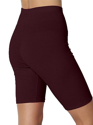 Image of KYDA Women's Anti Bacterial Cycling Shorts, Under Skirt Biker Shorts, High Waist Stretchable Yoga Shorts & Gym Workout Skin Fit Shorties
