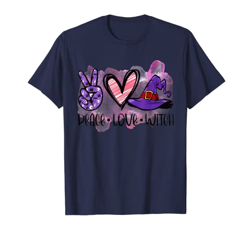 Peace Love Witches Halloween T-Shirt