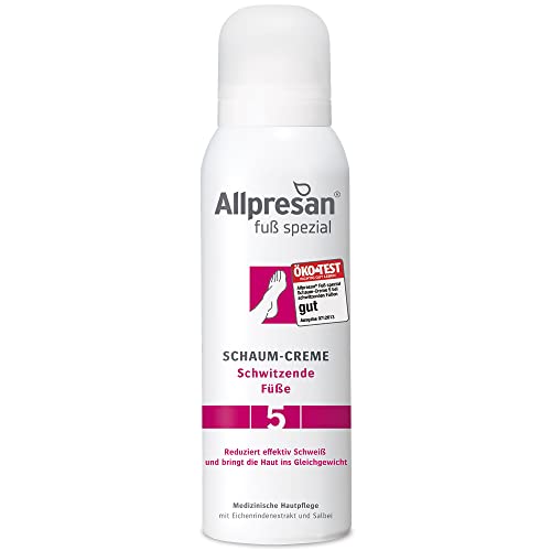 Allpresan Fuß spezial Nr. 5 Schaum-Creme gegen Schweißfüße - Fußcreme zur täglichen Pflege stark schwitzender Füße - 125 ml Cover