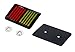 iJDMTOY Red/Yellow Ralliart Theme Stripe Grille Badge Emblem w/Rear Mounting Panel/Tooth Locks, Compatible with Mitsubishi Lancer Evolution Evo 10 Outlander Sports, etc
