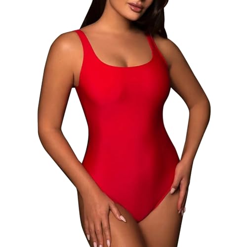 Bañador Vientre Plano Alta Trajes de Baño Mujer Trajes de ño para Mujer ñ Entrenamiento atlético ñ adelgazantes ñador Tanga Tankinis 2026 (Red XL)