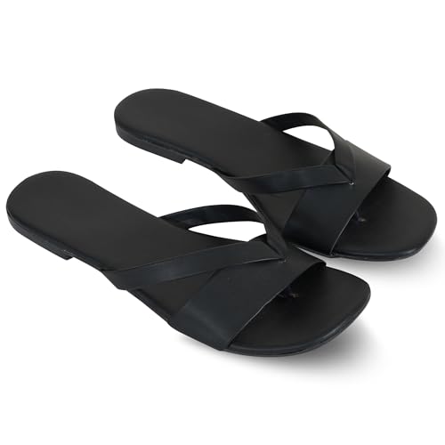 Image of Women's Slippers | Comfortable Flat Chappals for Women with Bow Detail | Stylish Casual Chappals, Trendy Summer Sandals, Comfortable Footwear for Daily Use