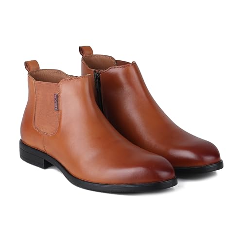 Image of Red Chief Casual Mid Ankle Boots For Men RC3967 Tan