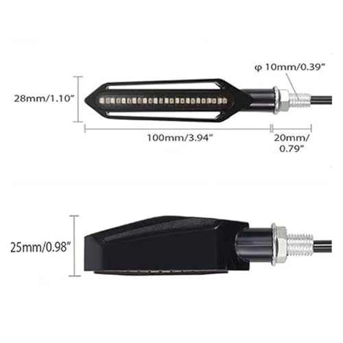 Clignotants moto LED puissants et étanches pour la route