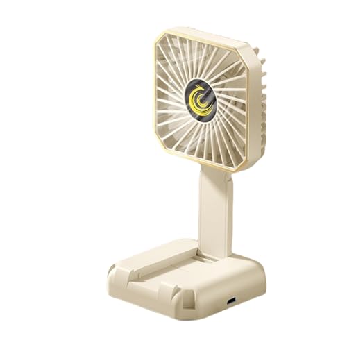 Ventilador portátil con clip que funciona con pilas, pequeño y potente ventilador de escritorio USB | Mini mesa recargable | Pequeña mano | Refrigeración plegable portátil - Enfriador de aire personal