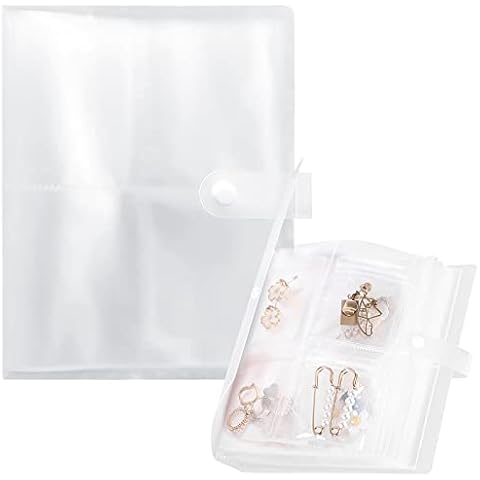 Cisolen Transparent Jewelry Storage Book Travel Jewelry Storage Double Sided Prevent Jewelry Oxidised for Ring Earrings Necklace Bracelet 160 Grids Cover