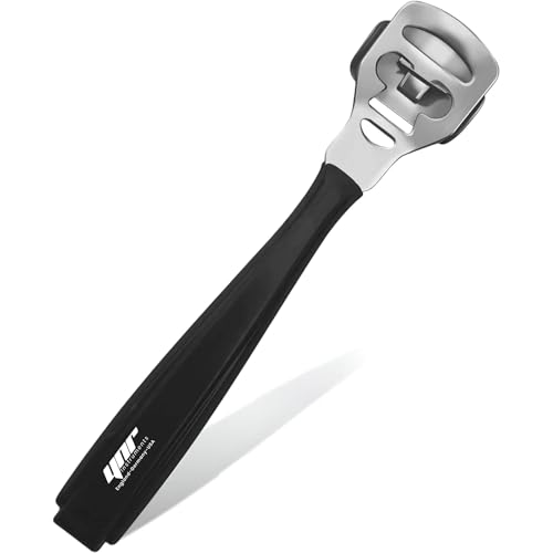 Image of YNR Callus Remover for Feet - Foot File Corn & Callus Remover, Pedicure Tool Includes 10 Replacement Heads, Heel Scrubber & Scraper, Corn Remover for Feet | (Black)