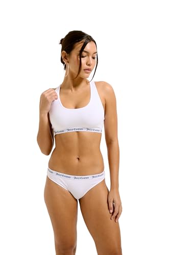 Juicy Couture Bralette in cotone. Con l'iconico logo Juicy Couture posizionato sulla sezione elastica e rifinito con una schiena incrociata per una vestibilità leggera supportata.