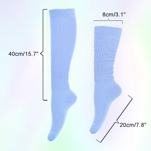 Image of Gvhntk Slouch Socks Women 80s 90s Scrunch Socks Extra Long Slouchy Sock Knee High Sock