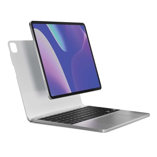 Brydge MAX+ for 12.9' iPad Pro (3rd/4th/5th Gen) Keyboard Case - White, Plastic, Scratch Resistant, Integrated Trackpad, USB-C