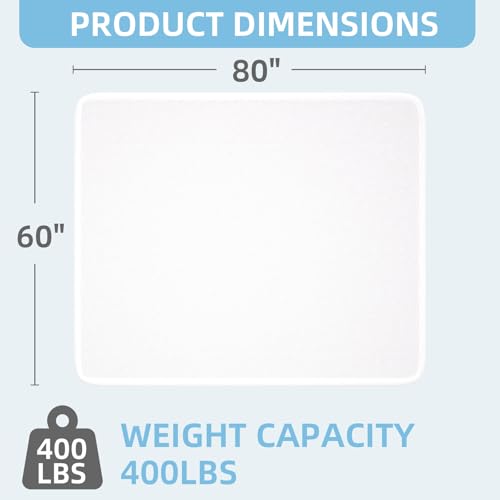 Image of Ultra-Absorbent Extra Large Washable Waterproof Bed Pads 60 inchX80 inch Reusable, Leakproof Incontinence Bed Pads for Adults, Babies & Pets , Waterproof Bed Wetting Pads & Sheet Blanket(Green&White)