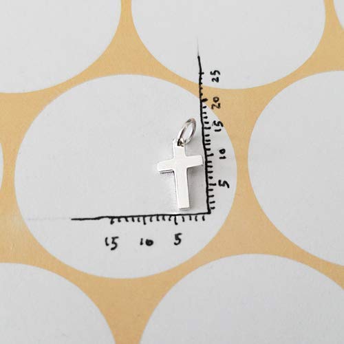 Miniatura 7 de Sterling Silver Tiny Cross Charm Necklace 18"