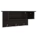 VASAGLE Entryway Hanging Coat Rack, Wooden Wall Floating Shelf with 3 Double Hooks and Storage, 23.6 x 7.9 x 10.6 Inches, Espresso ULES01BR