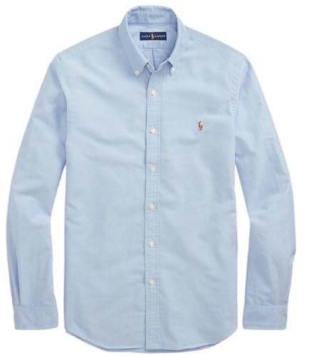 POLO RALPH LAUREN Chemise de travail Oxford à manches longues pour homme Coupe classique, Ralph Lauren Bsr Blue., Taille XL