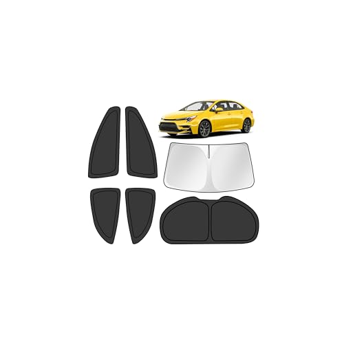 Image of KUST Car Window Shades for Toyota Corolla 2020-2023 2024 2025 Windshield Sun Shade Side Window Cover UV Block Privacy Protection Accessories for Camping Blackout Rear Back Full Set 6PCS