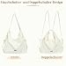 Mabecol 2-in-1 Shopper Tasche Damen, Handtasche, Henteltasche & Rucksack Mittelgroß, Wasserabweisende Umhängetasche aus Nylon, Wandelbare Tote Bag für Alltag, Uni & Reisen, Beige