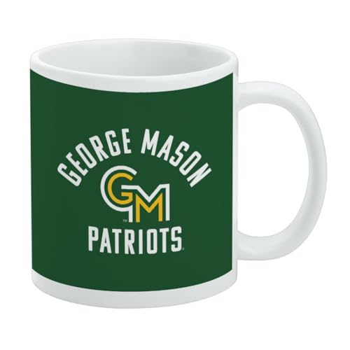 George Mason University Patriots Logo Ceramic Coffee Mug, Novelty Gift Mugs for Coffee, Tea and Hot Drinks, 11oz, White
