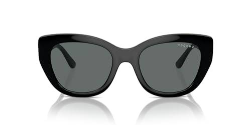 Vogue Eyewear VO5567S Sunglasses, Black/Dark Grey Polarized, 52 mm