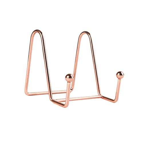 Alipis Photo Display Stand Classic Iron Picture Frame Holder for Book Magazine Display Rose Gold for Home Countertop Desktop