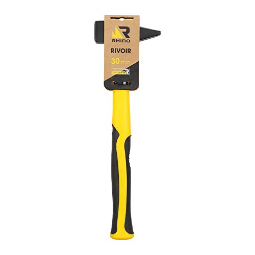 RHINO - Marteau rivoir 30 mm avec manche incassable (Trimatière) - Marteau postillon, à river, à garnir - Garantie à vie - Disponible en plusieurs tailles