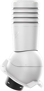 ROOFIVENT IVENT ECO Roof Vent 6" Metal Roof Rib Profile 1.1/4" for Kitchen Bathroom Dryer Light Gray