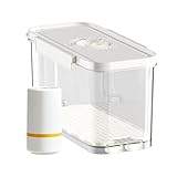 Emballage sous vide pour la fraîcheur : notre boîte de rangement sous vide utilise un système de pompe à vide efficace pour éliminer l'air, préservant la saveur, la texture et les nutriments naturels de vos aliments. Parfait pour stocker les légumes et autres articles périssables, il garde vos ingrédients frais pendant de longues périodes, ce qui rend la préparation des repas et la nization sans effort.