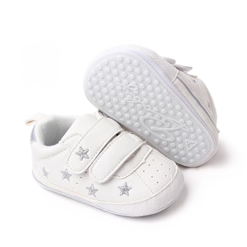 Image of Clowora Baby Boys Girls Shoes Non-Slip Rubber Sole Sneakers Infant First Walking Toddler Crib Shoes Newborn Loafers Flats.