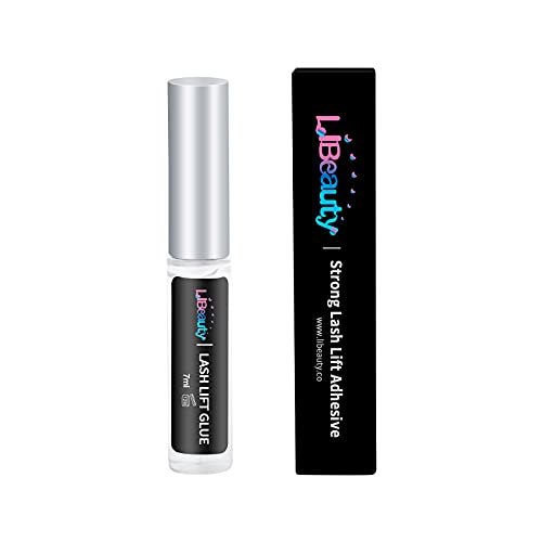 Libeauty Lash Lift Glue Eyelash Perm Glue Strong Sticky Hold Lash Adhesive Eyelash Extension Glue for Eyelash Lifting or Falses Eyelashes Glue (Transparent) (Black)