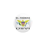 CafePress St. Thomas, USVI Flag 1' Round Mini Button Pin