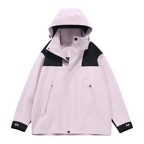 Chaqueta de invierno para mujer, chaqueta cortavientos, impermeable, chaqueta funcional resistente al viento, chaqueta con cremallera, chaqueta cálida de montaña, manga larga, sudadera con bolsillos,