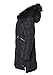Sportoli Women Quilted Long Winter Coat Fur Trim Plush Lined Hood Puffer Jackets - Black (Medium)