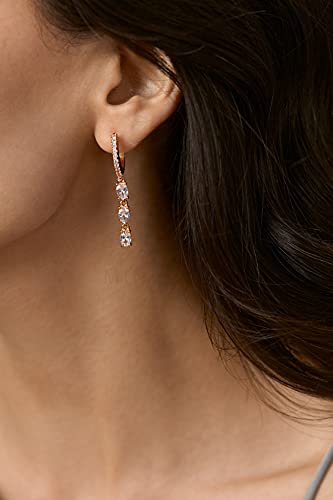 MINUTIAE Earrings With White Solitaire Crystal Diamond Stylish Fashion Jewellery For Women and Girls