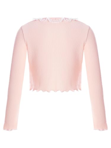 easyforever Kids Girls Knit Ballet Wrap Top Sweater Ballerina Long Sleeve Dance Cardigan Shrug Cover up Dancewear2