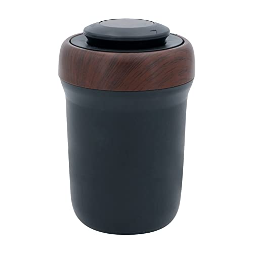 Portable Ashtray for Car, Auto Ashtray Cigar Electronic Cigarette Lighter, Smokeless Ashtray Detachable Lighter Car Ashtray with LED Light, Ash Tray for Vehicle Cup Holder (Wood)