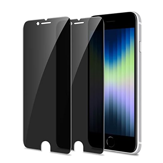 [2 Pack] Privacy Screen Protector for iPhone SE 2020 2nd / 2022 3rd Generation, iPhone 8, iPhone 7 /6s/6, 4.7 Inch, YMHML Anti-spy Tempered Glass Film