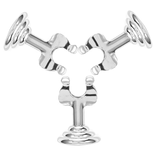 FIXOSHEE Lot de 3 Porte-Menus en Acier Inoxydable U-Forme Supports de Table pour Carte de Menu Porte-Numéro Solide et Portable pour Restaurant Banquet et Événement Finition Brillante