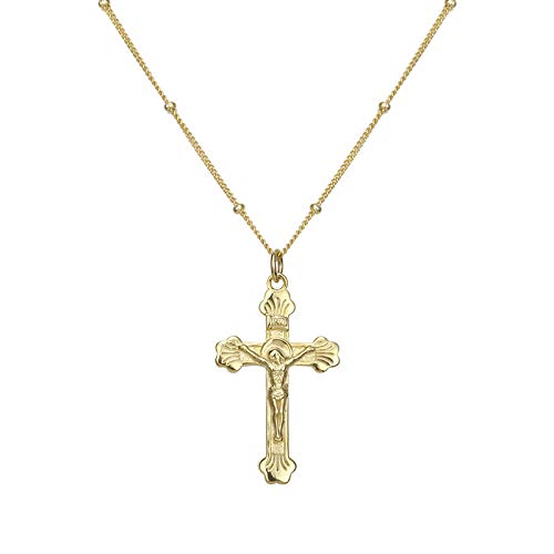 Collier femme argent S925 simple croix élégante chaîne de clavicule rétro