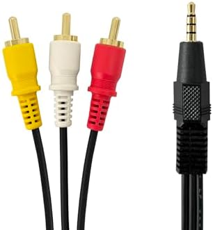 フジパーツ 4極ミニプラグ RCA 変換ケーブル 4極ミニプラグ(ストレート)(オス) - RCA(ピンプラグ)×3 赤 白 黄 (オス)ケーブル 1m 映像・音声用 高純度99.996%OFC無酸素銅ケーブル VM-4YS3RCA-1m